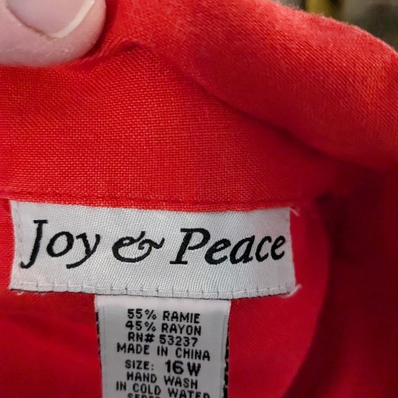 red fringe embroidered pants outfit geometric design button up shirt - Picture 3 of 11